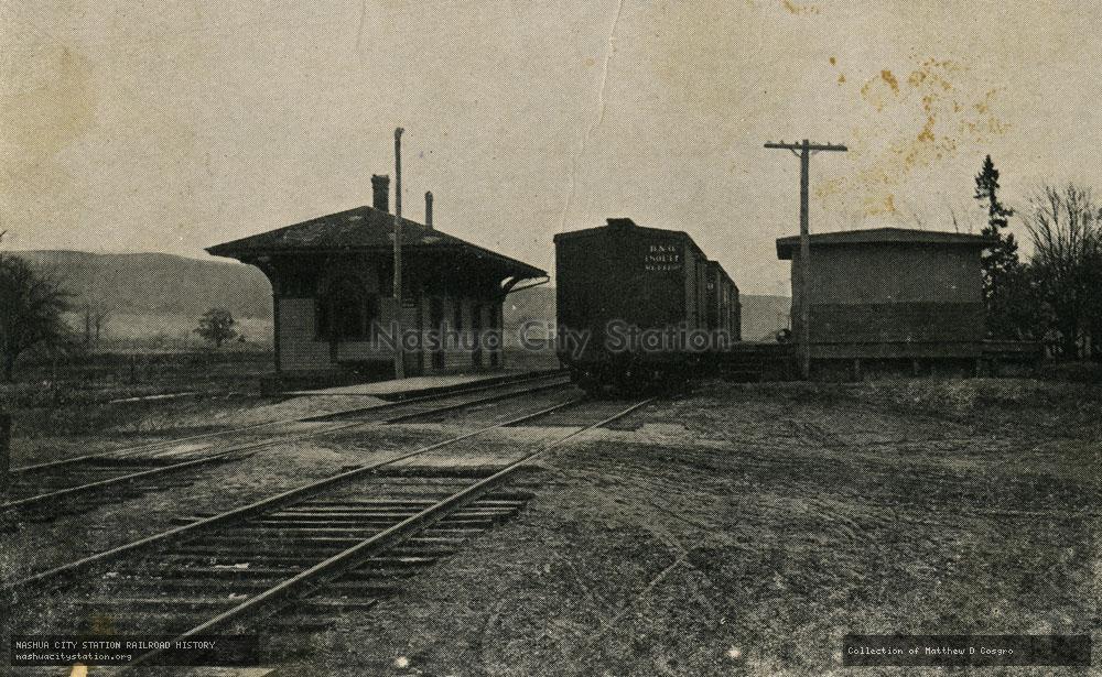 Postcard: New York, New Haven & Hartford Railroad Station, Quimebaug, Connecticut